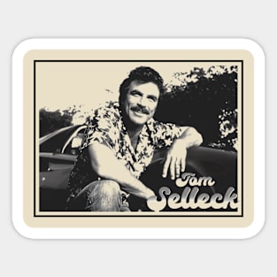 Tom Selleck Retro Sticker